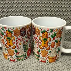 Generisch Festive Ceramic Gingerbread Christmas  Set of 2